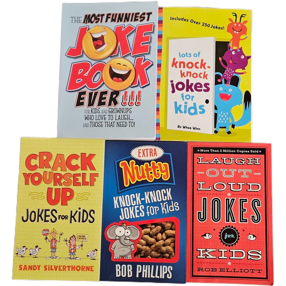 Lot of 5 Kids Joke Books Knock-Knock Riddles Paperbacks